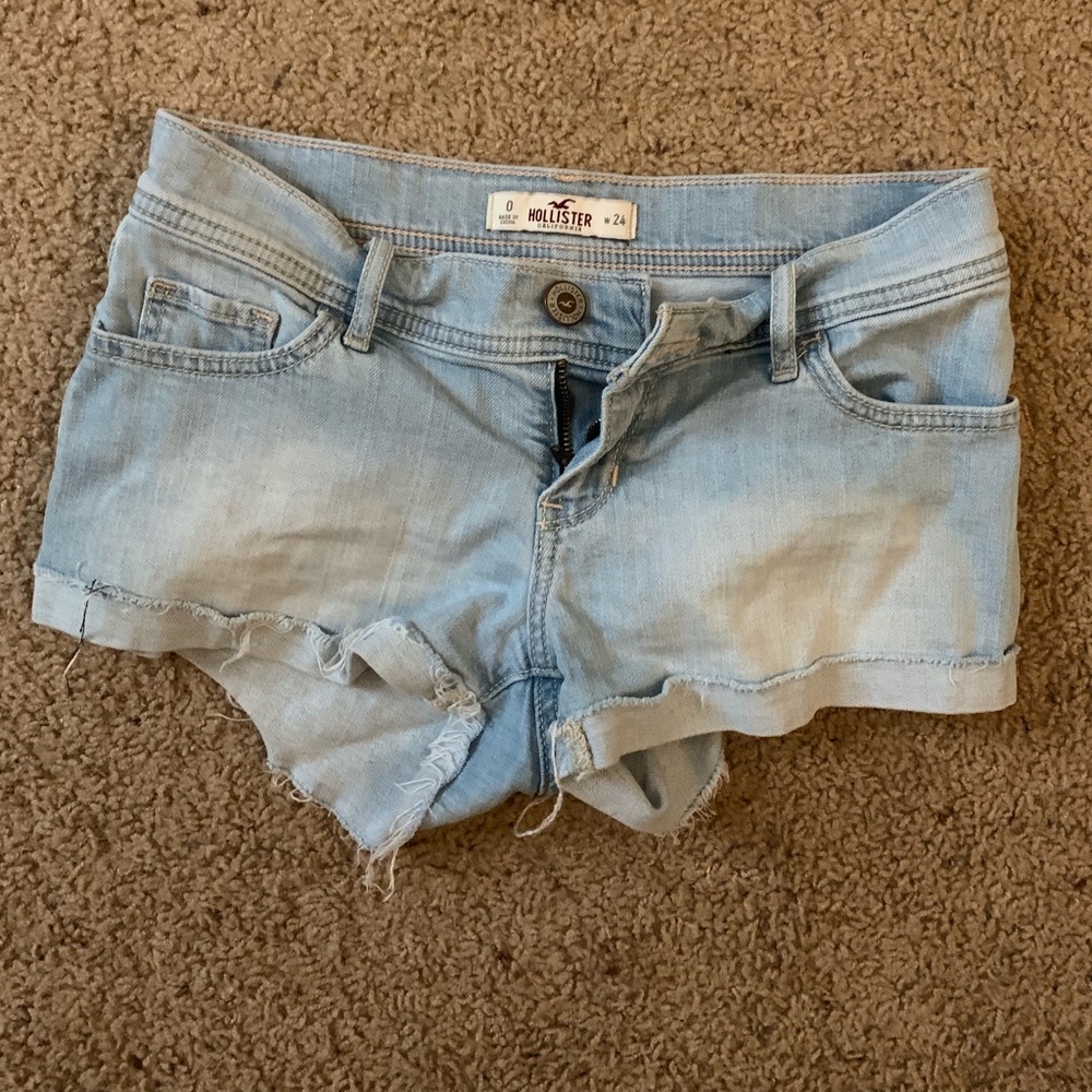 Light Blue Jean Shorts Hollister
